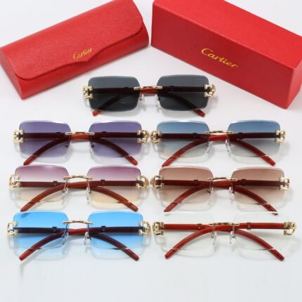 Cartier Rimless Square Sunglasses Series